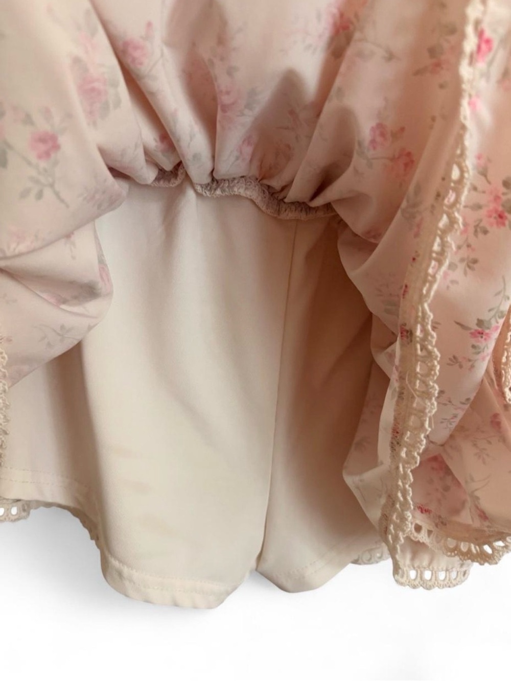 MABLE Cream Dress with Pink Floral Print - Picture 3 of 6